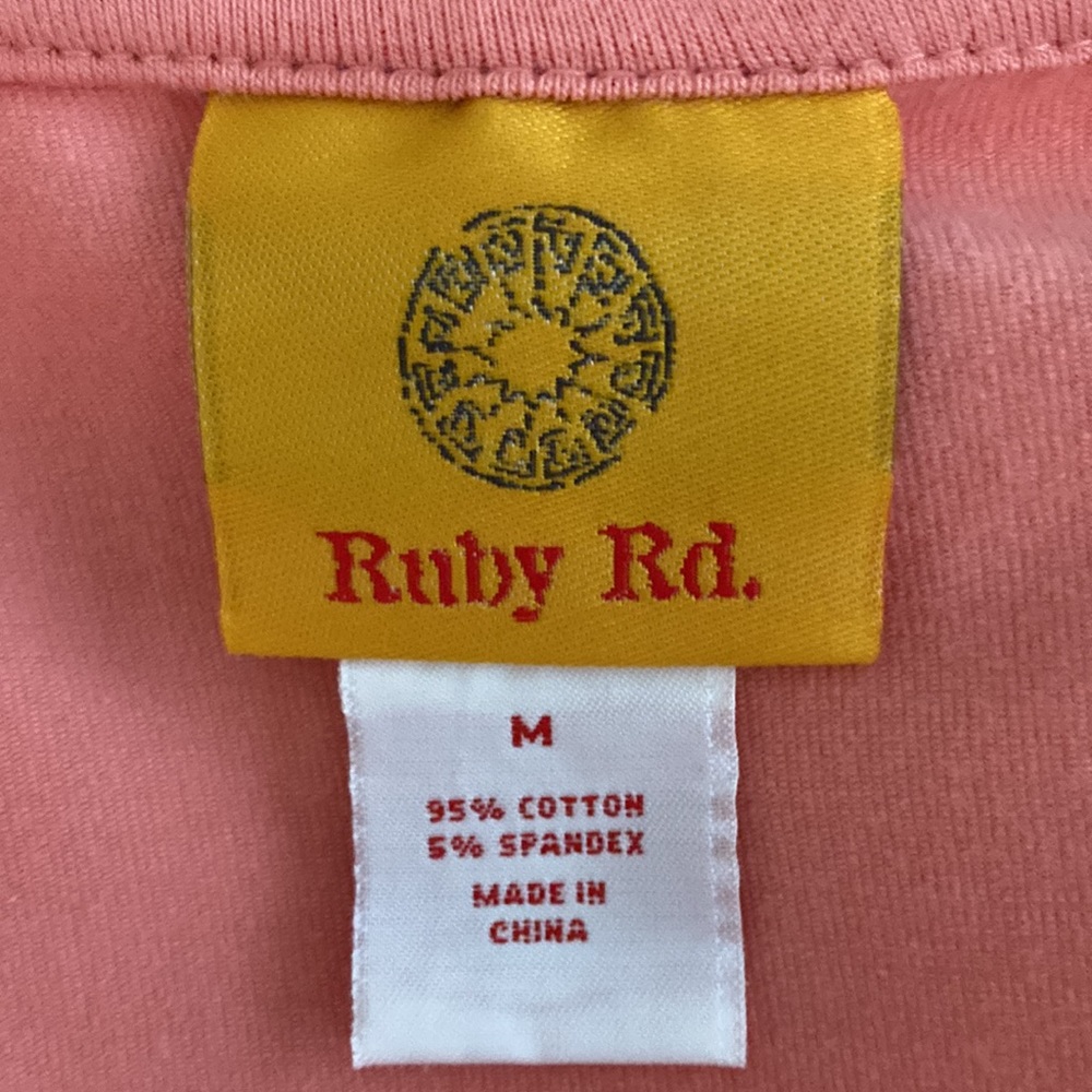 Ruby Rd Pull Over Embellished On Neckline Peach C… - image 7